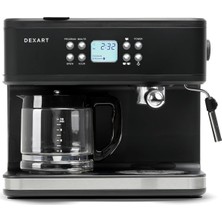 DX-1341 Home Barista 3-In-1 Filtre Kahve ve Espresso Makinesi, Siyah