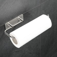 Paslanmaz Çelik Kağıt Rulo Havlu Tutucu Peçetelik - Inox - Kendinden Yapışkanlı