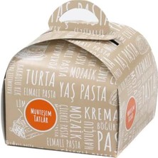 Saplı Tekli Pasta Kutusu - 100 Adet