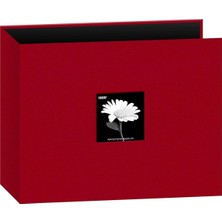 30,48 x 30,48 cm Kumaş 3 Halkalı Bağlayıcı Albümü, Kırmızı