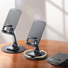 Ayarlanabilir Tablet ve Cep Telefonu Standı Kendi Etrafonda 360 Derece Dönebilen Alüminyum Masaüstü Çok Amaçlı Telefon Dock Tutucu