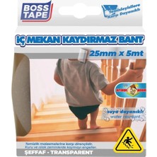 Güvenli Yüzey Zemin Kaydirmaz Bant, 25 mm x 5 M, Seffaf