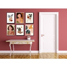 Çerçevesiz Çerçeve Görünümlü 6 Parça Mdf Tablo Seti Çoklu Çerçeve Seti Mdf Baskı ÖZC-MDF6C