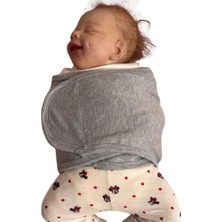 Bebek Kundak Kemer Ayarlanabilir Ergonomik Yenidoğan Yarım Kundak (Gri)