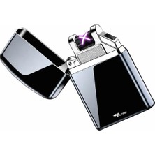 Valkyrie Çift Ark Plazma Şarjlı Çakmak – Rüzgâr Geçirmez, Dokunmatik, USB Şarjlı Mini