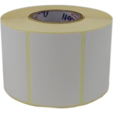 Kuşe Etiket 60MM x 40MM Ruloda 1000 Adet 40MM Kuka Çapında Baskısız Barkod Yazıcı Etiketi