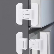 Safestore Buzdolabı Çekmece Dolap Kapağı Bebek Çocuk Güvenlik Kilidi, Beyaz, 7X6X2 Cm, 4 Adet