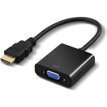 4487 HDMI To VGA Monitör Tv Çevirici Dönüştürücü Kablosu, USB - VGA Adaptörler