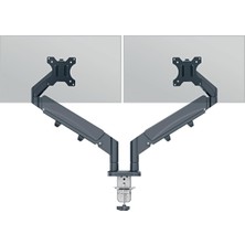 Ergo Yerden Tasarruf Sağlayan, Bilgisayar ve Laptop Için Ikili Monitör Kolu, 65370089, Gri