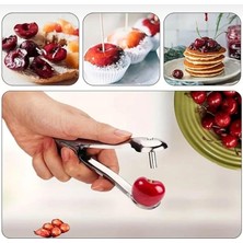 Paslanmaz Çelik Kiraz Zeytin Hurma Çekirdek Çıkarıcı Pratik El Tipi Mutfak Aleti