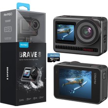 Akaso Brave 8 Aksiyon Kamerası, 4K60 Fps 48 Mp Wifi Su Altı Kamerası, Supersmooth Sabitleme, Dokunmatik Ekran, 150° Geniş Açı, 60 M Su Geçirmez Kamera, 8 x Zoom, 16 x Slo-Mo, 2 x 1550 Mah Pil