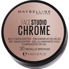 Maybelline New York New York Face Studio Chrome Jel Aydınlatıcı - 30 Metallic Bronze 1 Paket (1 x 38 G)