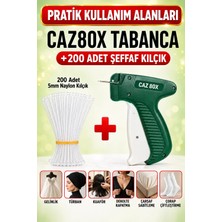 CADY Türban Gelinlik Tabancası (80X) ve 200 Adet(2 Soket) 5mm Naylon Kılçık