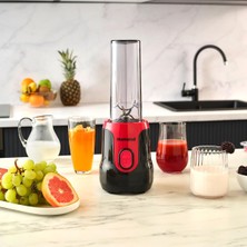 Homend Homend Mixfresh 7026H Kişisel Smoothie Blender Siyah Kırmızı