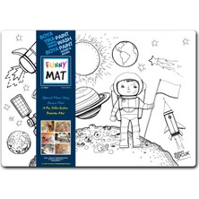 Akademi Çocuk Funny Mat 4 Lü Set 1 (Dinozorlar Çağı, Uzay, Iş Makineleri Taşıtlar)