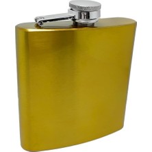 Çelik Sarı 6 Oz 180 ml Içki Matarası PY49SR