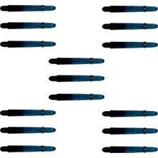 5 Set (15 Adet) 48MM Mavi-Siyah Polikarbon (Pc) Şeffaf Dart Shaft-Şaft