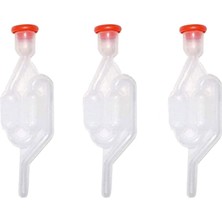 Kiuiom Fermantasyon Tüpü, Şeffaf Fermantasyon Hava Kilidi, Şarap Çek Valfı, Fermantasyon Vanası 3pc Fermantasyon Tüpü Şarap Fermantasyonu Şarap Birası Yapımı Için Plastik Fermantasyon Kilit Stoperi
