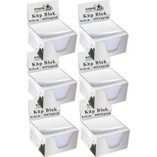 Masaüstü Küp Blok Not Kağıdı 6 Paket 8x8 cm Beyaz Küp Not Kağıdı Kare Kağıt Beyaz Boş Kağıt 400 Yaprak Hatırlatma Ofis