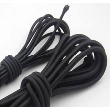 Mor Salkım Home Yuvarlak Lastik Ip 2,5 mm Kalınlık Sert Dayanıklı 1/18 Kat Siyah 5 mt