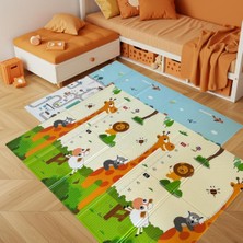 Sweden Baby Safari Walk Çift Taraflı Katlanabilir Oyun Halısı ve Matı Premium Seri – Taşıma Çantalı (180X120)