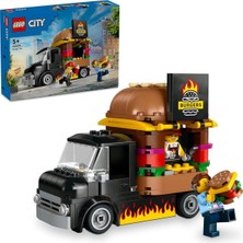LEGO City Hamburger Kamyonu 60404-5 Yaş ve Üstü Kız ve Erkek Çocuklar Için Satıcı Mini Figürü ve Aksesuarlar Içeren Araç Yapım ve Mutfak Oyun Seti, Çocuklar Için Yaratıcı Hediye Fikri (194 Parça)