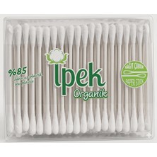 Ipek Organik Kulak Temizleme Pamuğu 200 Adet -%100 Organik Saf Pamuk - Ecocert Sertifikalı - Kağıt Çubuklu ve Plastik Içermeyen Kutu