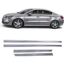 Melexı Peugeot 508 Sedan-Sw 2010-2018 Arası Için Krom Yan Kapı Koruma Çıtası 4 Kapı 4 Parça