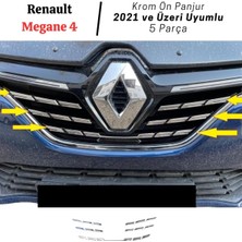 Ebal Oto Aksesuar Krom Ön Panjur 5 Parça 2021 ve Üzeri P.çelik Renault Megane 4 ile Uyumlu