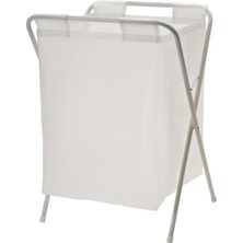 Ikea 50 Litre Beyaz,katlanır, Çamaşır Sepeti Açılır Kapanır Pratik Kirli Sepeti 50 Lt U42X G43X Y60 cm