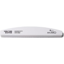 Momo Professional Tırnak Üstü Törpü Buffer 100/180 Beyaz Yarım Ay