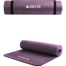 Delta Konfor Zemin 15 mm Taşıma Askılı Pilates Minderi Yoga Matı, Lila, 15 mm