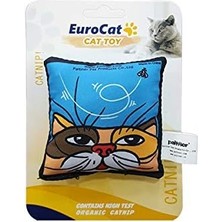 Eurocat Mavi Yastık Kedi Oyuncağı, 8 cm