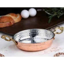 Emır Bakır Sahan, 20 Cm, Bakır Kulplu Yumurta Tavası