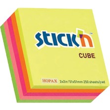 187613 Stıckn 50X50 Neon 5 Renk Küp 250 Yaprak Yaprak