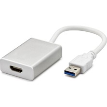Marsilyan USB 3.0 To HDMI Dişi Görüntü Dönüştürücü 1080P 50/60 Hz - Beyaz HDX1287