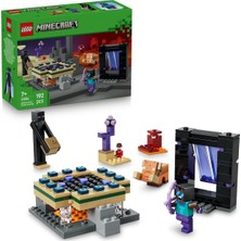 LEGO Minecraft Nether ve End Geçidi Yolculuğu 21584-7 Yaş ve Üzeri Çocuklar Için Havalı Kahraman Minifigürü ve Enderman Figürleri Içeren Yaratıcı Oyuncak Yapım Seti, Hediye Fikri (192 Parça)