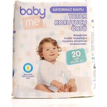 Baby Me Kaydırmaz Bantlı Yatak Koruyucu Örtü 60X90 cm 20 Adet No_color 60X90