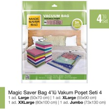 Magic Saver Bag 4'lü Vakumlu Poşet Seti 4 Koruyucu ve Yeniden Kullanılabilir Özellikler