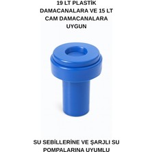 Albergio Damacana Yaylı Sebil Kapağı – Sızıntı Önleyici, Şarjlı Su Pompasına ve Su Sebiline Uyumlu Kapak Mavi
