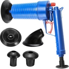 Kyrotech Basınçlı Hava Gider Açıcı Tabanca, 4 Kauçuk Adaptörlü, Kimyasalsız Mekanik Pompalı Boru Temizleyici, 3,5 Bar Yüksek Basınçlı, Tuvalet, Lavabo, Duş ve Mutfak Giderleri Için Uygundur