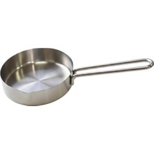 Kitchendore Çelik Sos Tavası 304 Yüksek Kaliteli Çelik Sos ve Tereyağ Eritme Tenceresi 12 cm