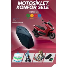 Motobros Honda Pcx Özel ile Uyumlu Kalıp Visco Süngerli Ultra Konforlu Konfor Sele