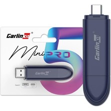 Carlinkit Oem Kablolu Carplay ve Oem Kablolu Android Auto Için Mini Se Pro Kablosuz Adaptör, Ios 10 ve Android 10 ve Üzeri ile Uyumlu, Hızlı Bağlantı, Gecikme Yok - Koyu Mavi