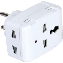 Yurt Dışı Prizini Türk Prizine Çeviren Evrensel Seyahat Adaptörü, Ingiliz Tipi Çevirici Priz, 13A 250W, Işıklı Gösterge, Ce Belgeli