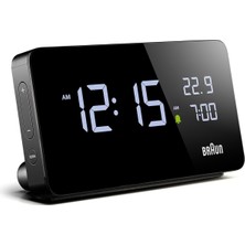 Braun Dijital Çalar Saat, LCD Ekranlı, Diğer Cihazları Şarj Etmek Için 2 x Usb-C Bağlantısı, Saat ve Tarih Göstergesi, Dokunmatik Erteleme, Hızlı Set, Siyah, Model BC20B