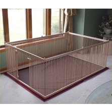 100 cm x 150 cm Yükseklik 53 cm Sık Aralıklı Ahşap Köpek Çiti