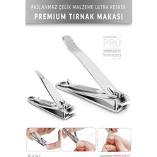Muggio 2'li Tırnak Makası Seti Paslanmaz Çelik Ultra Keskin Unisex / 2'li Tırnak Makası Profesyonel Paslanmaz Çelik Ultra Keskin