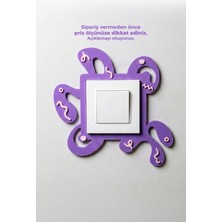 To Design Lab Soyut Desenli Renkli Dekoratif Priz Süsü 8,5x8,5 cm Prizlerle Uyumludur
