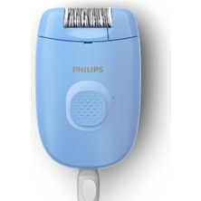 Philips Epilasyon Cihazı, Taşınabilir Kompakt Tasarım, Yıkanabilir Başlık, Kablolu, 4 Haftaya Kadar Pürüzsüzlük, Mavi Renk, BRE228/05